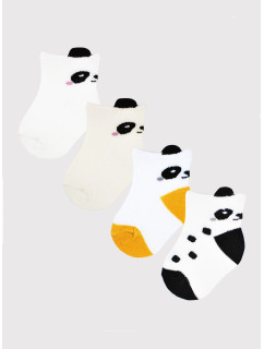 Detské ponožky Noviti SB021 Panda Cotton 0-12 mesiacov