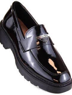 Filippo W PAW463 černé lakované nazouvací boty