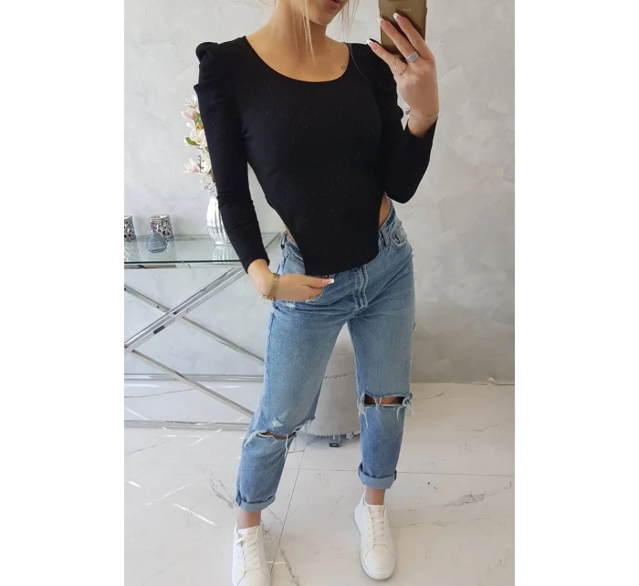 Halenka s model 18748535 rukávy černá - K-Fashion Halenka s model 18748535 rukávy černá - K-Fashion