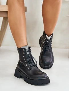 Zateplené Kožené Botky Pro S  Černé model 21673831 - Goe