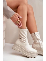 Botki Na Masywnej Platformie Jasnobeżowe Florinara Botki Na Masywnej Platformie Jasnobeżowe Florinara