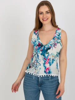 Blúzka AT BZ 2202B.70 biela a modrá