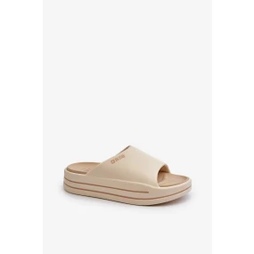 Dámske papuče na platforme Big Star Beige Dámske papuče na platforme Big Star Beige