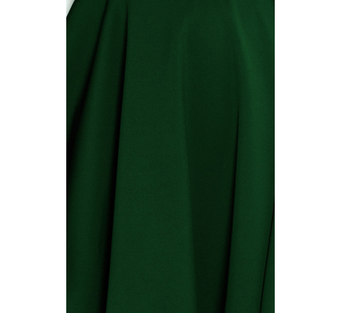 Volánové šaty s výstrihom Numoco - zelené