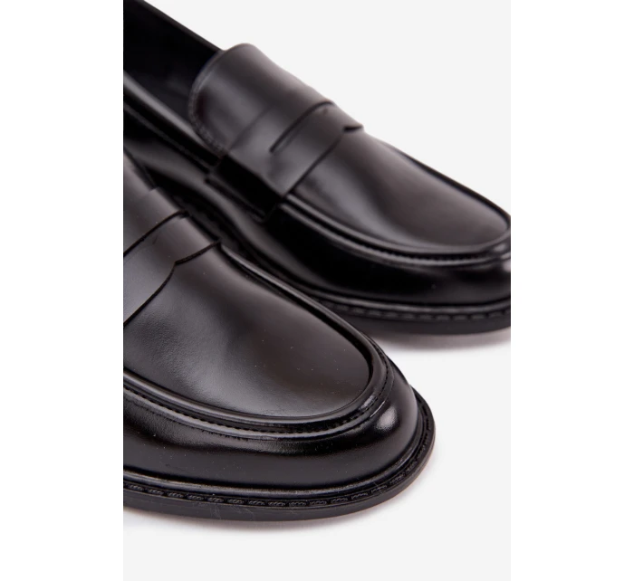 Pánske mokasíny z ekokože Darvell - čierne