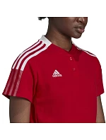 Dámske polo tričko Tiro 21 W GM7350 červené - Adidas Dámske polo tričko Tiro 21 W GM7350 červené - Adidas