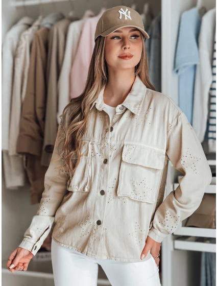 Dámská přechodná bunda v jedné velikosti v  cappuccino Dstreet model 21986538 - FashionStreet