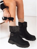 Dámské zateplené boty černé Dstreet model 21993814 - FashionStreet Dámské zateplené boty černé Dstreet model 21993814 - FashionStreet