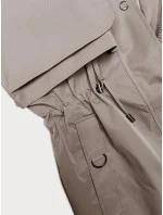 BH Forever Dámska tenká bunda s kapucňou Dark Beige(2) (BH-2403)