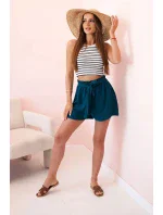 Viskózové šortky viazané v páse
