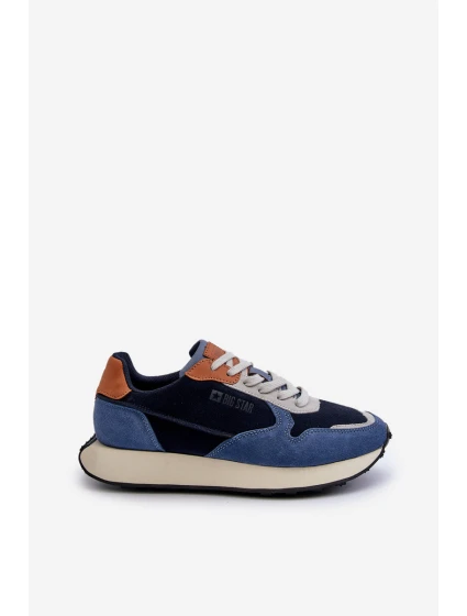 Męskie Sneakersy Memory Foam System Big Star NN174356 Granatowe
