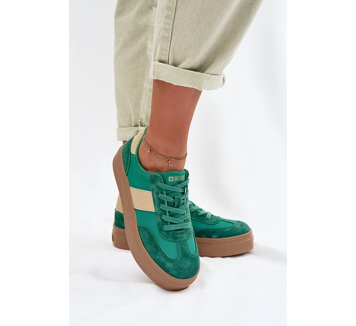 Dámské semišové tenisky Big Star TT274163 Zelené