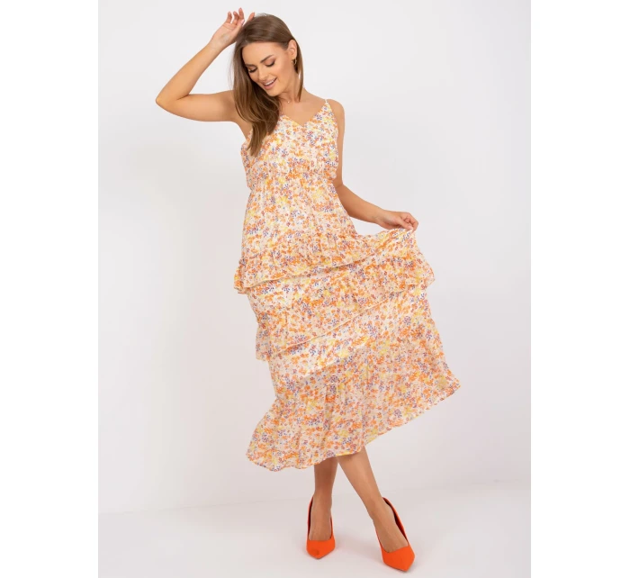 Dámské šaty EM SK model 17507067 jasně oranžové - FPrice Dámské šaty EM SK model 17507067 jasně oranžové - FPrice