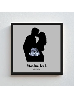 Personalizovaný magický fotorámik – štvorcový 20x20 – s párom a ultrazvukom