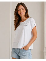 Dámske tričko UW0UW03632 YBR white - Tommy Hilfiger