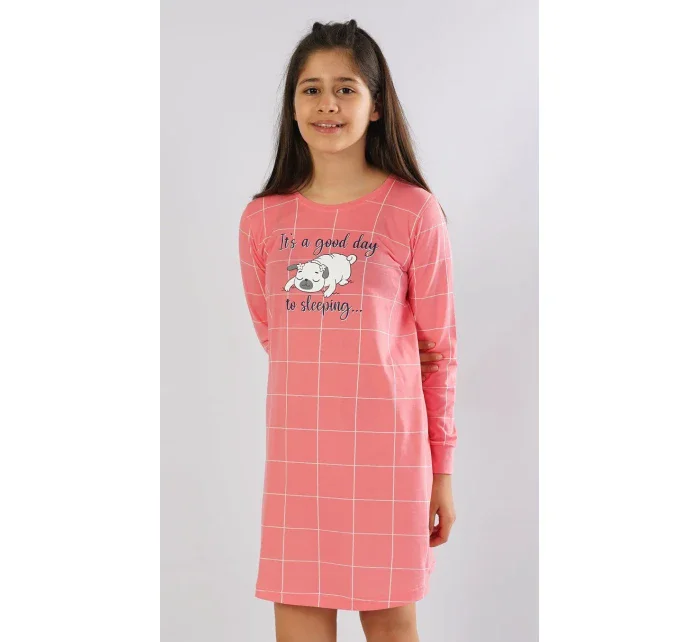 Dětská noční košile s dlouhým rukávem model 15847323 - Vienetta Kids Dětská noční košile s dlouhým rukávem model 15847323 - Vienetta Kids