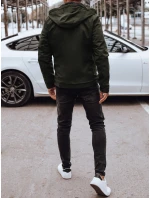 Pánska prechodná bunda s kapucňou zelená FashionStreet TX4888 Pánska prechodná bunda s kapucňou zelená FashionStreet TX4888