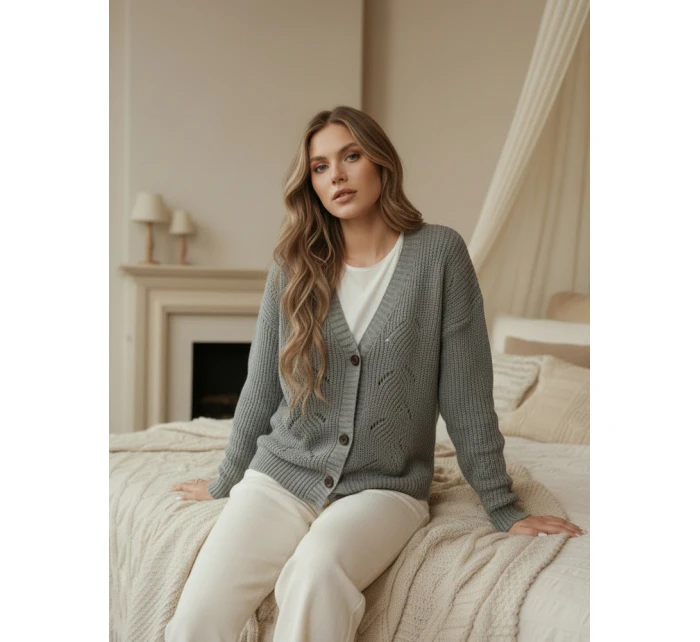 Dámský svetr světle šedý Dstreet model 21982746 - FashionStreet