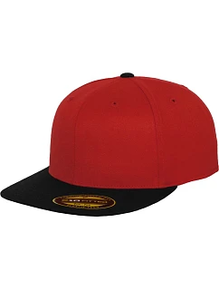 Flexfit 6210/6210T 6-panelová čiapka Premium 210 Fitted 55.6210 červená/čierna