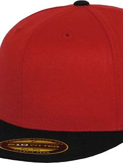 Flexfit 6210/6210T 6-panelová čiapka Premium 210 Fitted 55.6210 červená/čierna