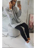 Mikina s potkem   šedá model 18745141 - K-Fashion
