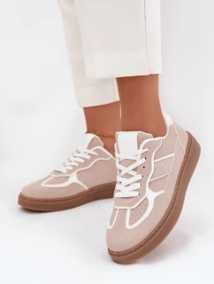 Niskie Sneakersy Damskie Beżowe Brenelle