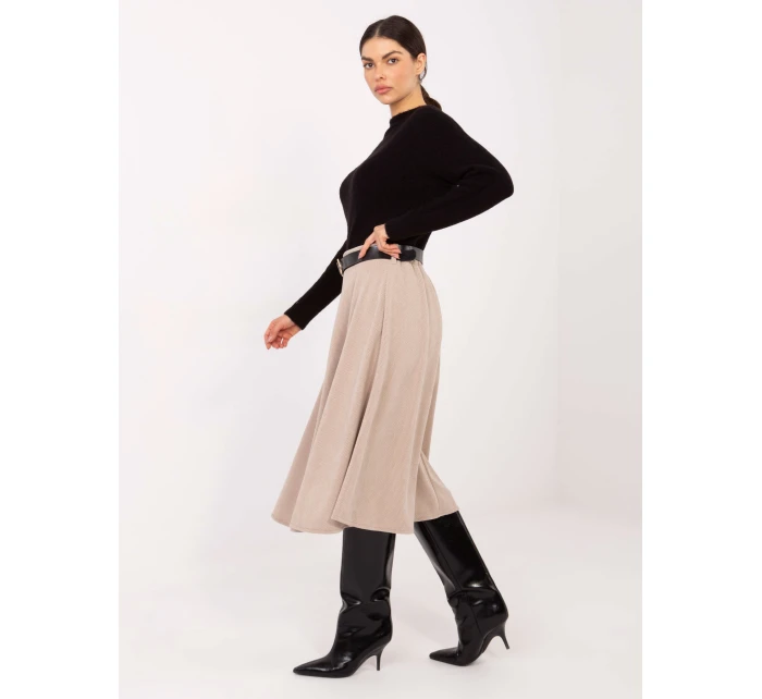 Spódnica IT SD model 21791043 beżowy - FPrice Spódnica IT SD model 21791043 beżowy - FPrice