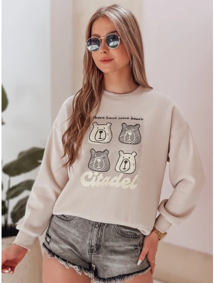 Dámská oversize mikina s  beige Dstreet model 21988115 - FashionStreet