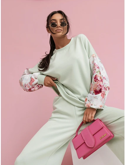 Ležérní souprava s rukávy a širokými nohavicemi model 22049180 - Moon