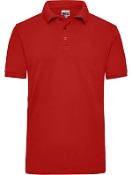 Daiber JN 801 Pánske pracovné polo tričko z hrubej bavlny 02.0801 červené