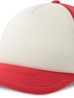 Kid 5 panelová Trucker kšiltovka white/red model 22450257 - Atlantis Headwear