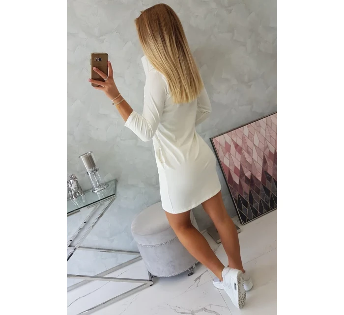 Šaty s grafikou 3D Watch ecru