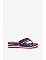 Dámské žabky na klínu Big Star model 21693870 tmavě modré - Big Star Shoes