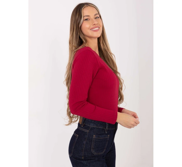 Bluzka RV BZ model 21787925 bordowy - FPrice Bluzka RV BZ model 21787925 bordowy - FPrice