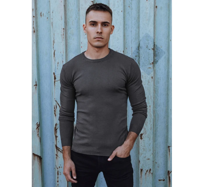 Pánský klasický svetr tmavě šedý Dstreet model 21980564 - FashionStreet Pánský klasický svetr tmavě šedý Dstreet model 21980564 - FashionStreet