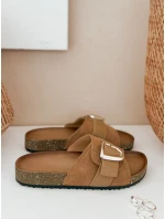 Dámské žabky beige Dstreet model 21990181 - FashionStreet