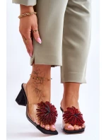 Módní pantofle na vysokém podpatku  Černá model 21617785 - S.Barski