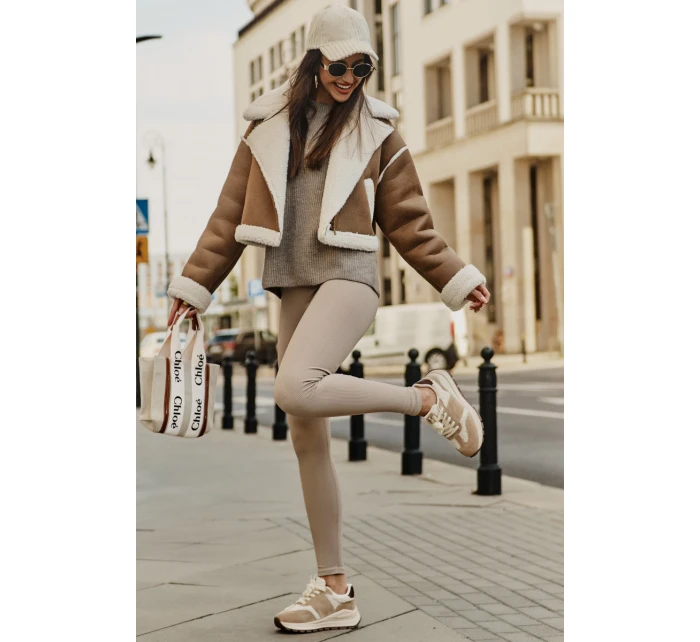 Ocieplane Sneakersy Damskie Skórzane Big Star OO274A317 HI-POLY SYSTEM Beżowe Ocieplane Sneakersy Damskie Skórzane Big Star OO274A317 HI-POLY SYSTEM Beżowe