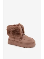 Dámské Sněhule Na Platformě S Kožíškem A Šněrováním Big Star model 21705904 Béžové - Big Star Shoes