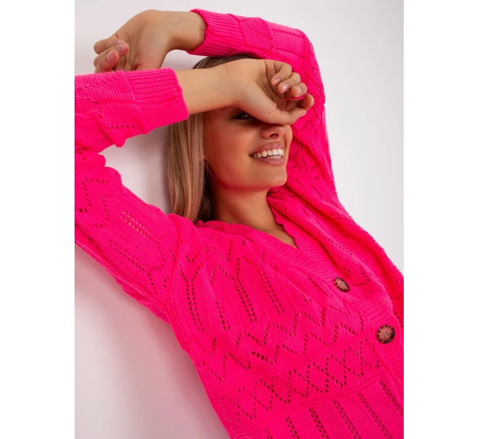 Dámsky sveter LC SW 8022 fluo ružový