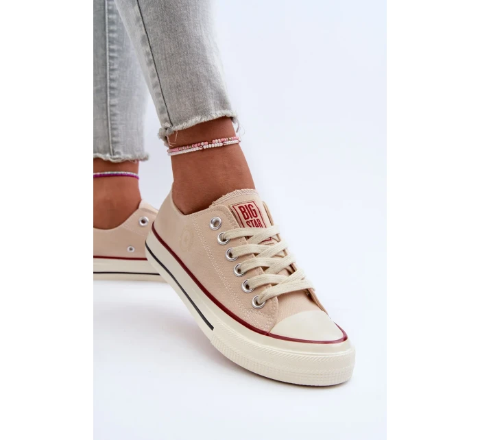 Dámske nízke tenisky Big Star Beige Dámske nízke tenisky Big Star Beige