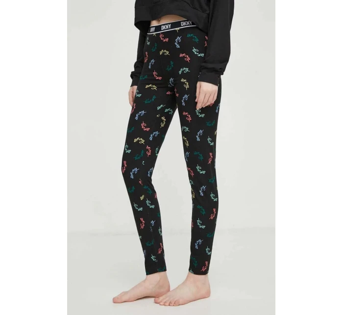Dámske pyžamo s potlačou YI80001 čierne - DKNY
