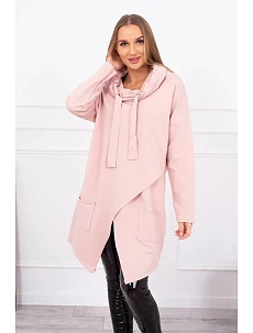 Oversize tunika s obálkou 16546 staroružová - Kesi