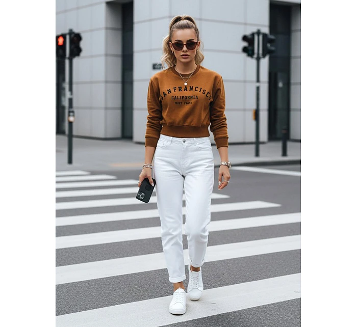 SAN FRANCISCO dámska mikina s potlačou hnedá FashionStreet BY1565