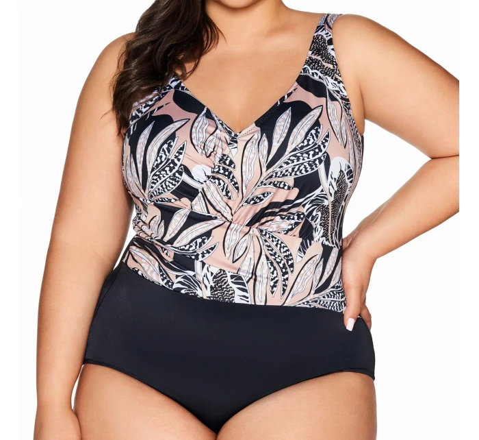 Dámske jednodielne plavky 61 black plus - AVA