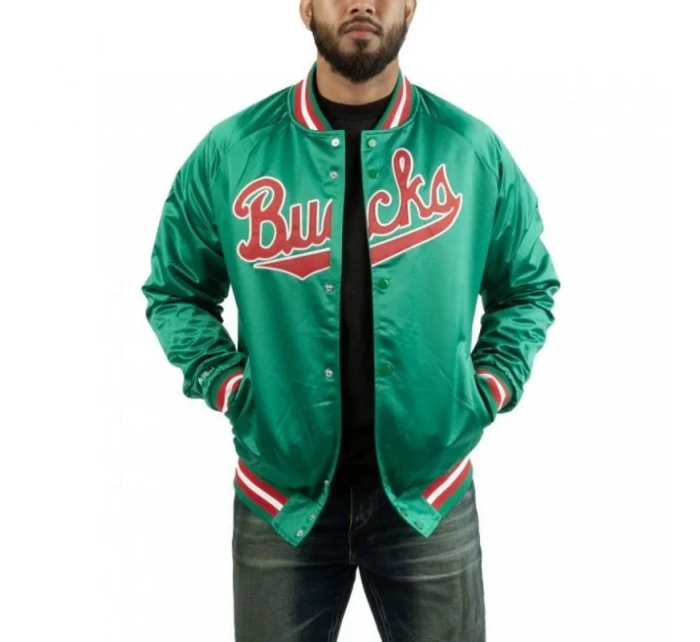 Mitchell & Ness NBA Milwaukee Bucks Ľahká bunda M STJKMG18013-MBUDKGN pánska