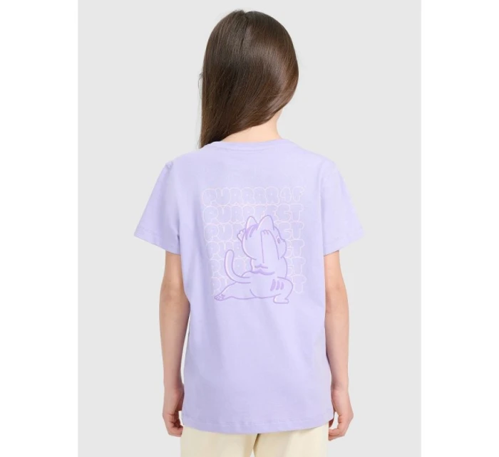 Dievčenské tričko s potlačou 4F 4FJRAW25TTSHF3199-52S