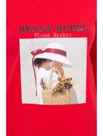 Šaty s potlačou koša červené