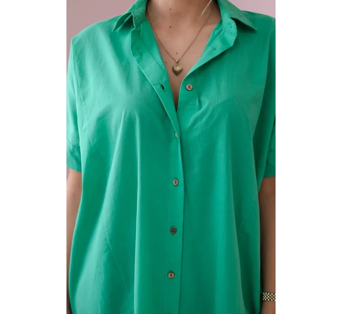 Bavlnené tričko s krátkym rukávom zelené