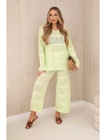 Plážový set z pistácie model 20247415 - K-Fashion Plážový set z pistácie model 20247415 - K-Fashion